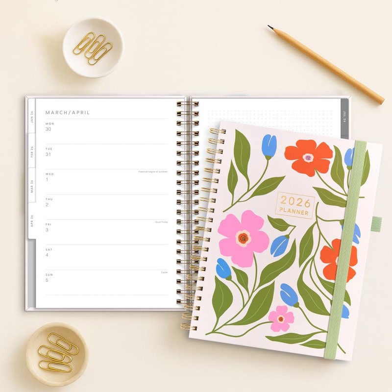 And Per Se 2026 Planner with Pattern, A4 Size-Daily, Weekly