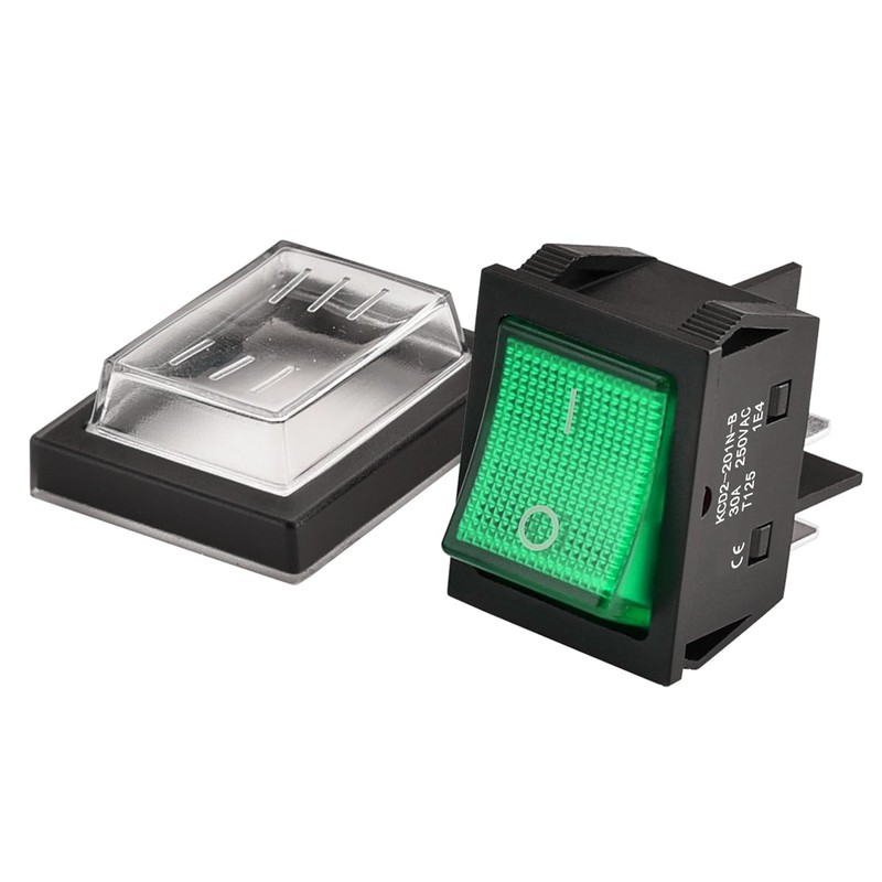 Heschen High Current Rocker Switch, 30A 250VAC, ON-OFF 2 Position,