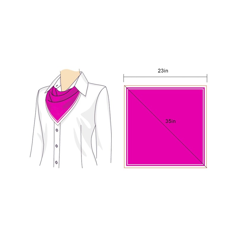 SATINIOR Chiffon Scarf Square Neck Scarf Handkerchief Retro Satin Ribbon