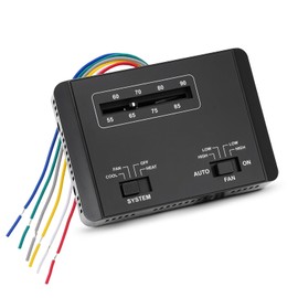 JURPLIX 7330F3852 RV Thermostat Replacement Compatible with Coleman Mach Series, Single Stage Heat/Cool Control Camper Air Conditioner Thermostat, Black