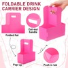 Kosiz 60 Pcs 2 Cups Drink Carrier with Handle 6.9