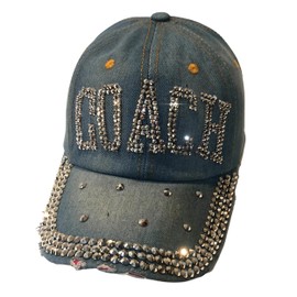 Popfizzy Bling Coach Hat with Rhinestones for Women, Best Cheer Coach Hat, Soccer Coach, Baseball Coach, Sports Coach Gifts