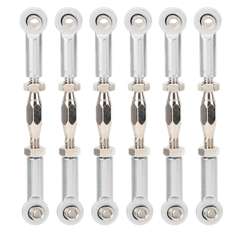 6Pcs Aluminum Alloy Adjustable Push RodsTurnbuckle Rod Linkage Accessories for