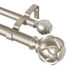 KAMANINA 1 Inch Double Curtain Rods for Windows 72 to
