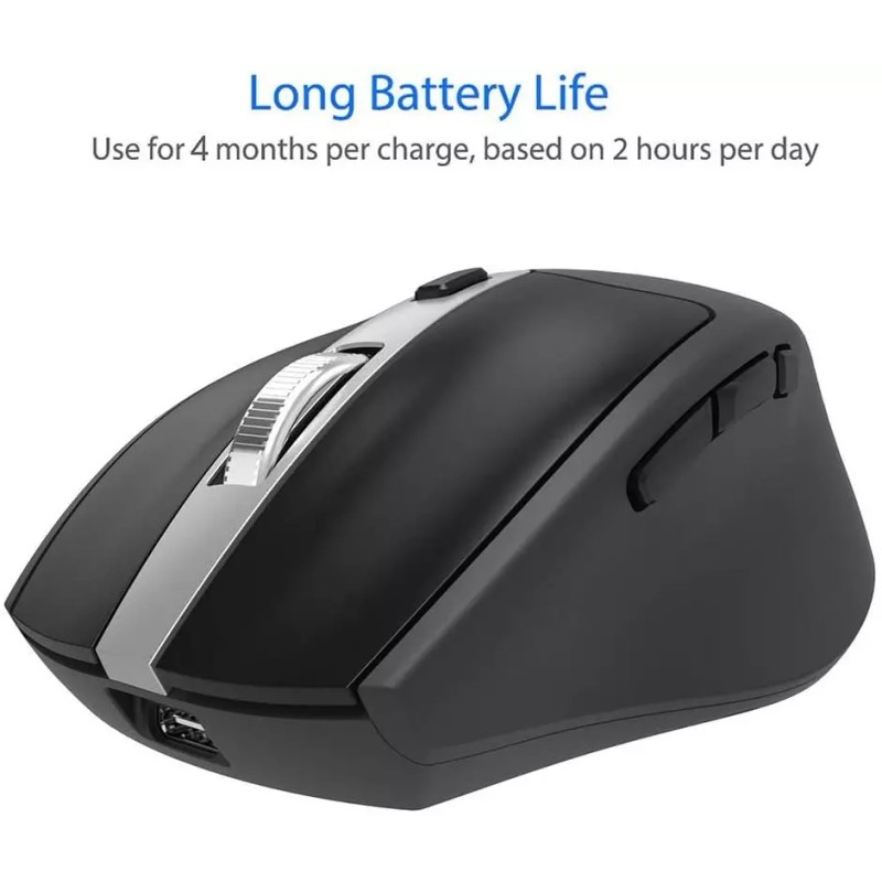 Arteck Multi-Device Wireless Bluetooth Mouse with Nano USB Receiver Ergonomic