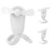 Electric Versatile Small Portable Fan USB Rechargeable Handheld MultiFunctional Cooler(White