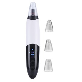 Healeved 1pc Electric Blackhead Removal Device Adjustable Levels Facial Cleaning Tool for Home Use for Deep Pore Cleansing Safe Skin Care Instrument White Black