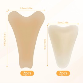 PKRFCJ 4 PCS Camel Toe Concealer, Anti Camel Toe Underwear, Reusable, Waterproof and Sweatproof, Effectively Covers Camel Toe or Unsightly Curves (Light Brown)