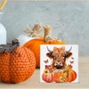 Fall Decor Fall Highland Cow Wooden Sign Western Autumn Pumpkins