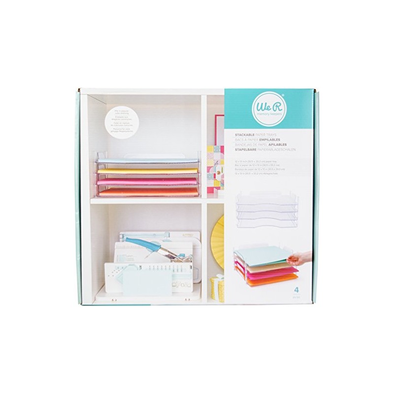 We R Memory Keepers, 12x12 Inch 4-Pack Stackable Trays, for