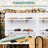 Qunclay 8 Pack Pegboard Shelf Set Wooden Shelves with Metal