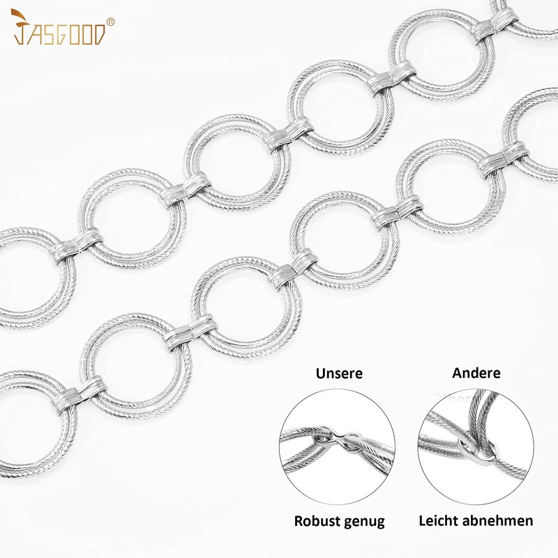 JasGood Multi-layer waist chain belt, women's adjustable body link belt