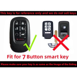 REPROTECTING Silicone Rubber Key Fob Cover Compatible with Honda Odyssey Elite Ex (7 Button) (2025 2026) (Black/Black)