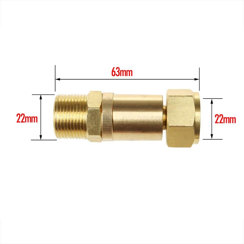 Nuzamas Pressure Washer Hose Adapter Swivel Joint Kink Connector Solid