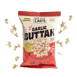 Little Lad’s Healthy Popcorn (Garlic Buttah) - Vegan, Gluten-Free, Non-GMO Popcorn with Garlic Butter Flavor -1.4 Oz (Pack of 6)
