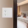 Bates- Combination Wall Plate, 2 Pack, 4.8"x4.9", Decorator/Blank, White Unbreakable