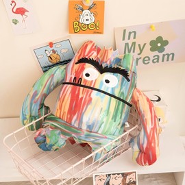 SereneSage Colour Monster Plush, Cute Stuffed Animalr, Emotional Support, Soft Plushie Inspired by Colourful Storybooks, Ideal for Birthday or Various Festive Room Decor Gifts (Colour)