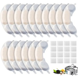 16 Pack Dog Water Replacement Filters Compatible with Smartoo 7L / 236oz / 1.8Gal Stainless Steel Dog Water Fountain, Pet Dog Fountain Filter Replacement,16 Filters + 16 Sponge