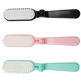 BIUDECO 3pcs Travel Folding Brush Detangler Brush for Women Men Boys and Girls Compact Hair Combs