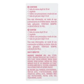 Deliplus facial depilatory cream sensitive skin 20 ml. with post depilation gel 10 ml.