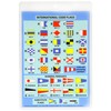 International Code Flags: Encapsulated Card with Meanings on Reverse (Cockpit