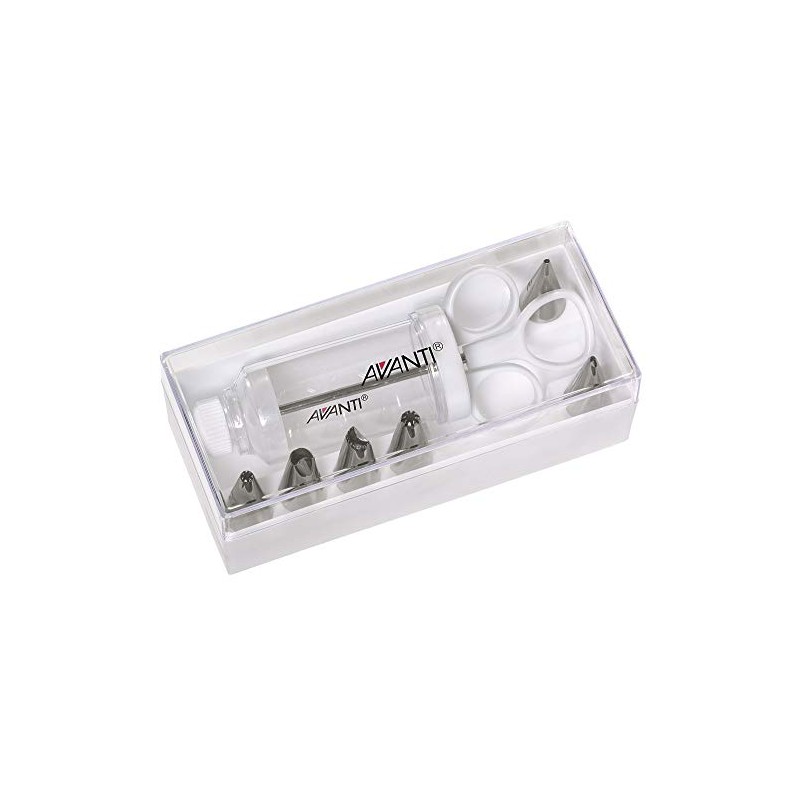 Avanti Syringe Icing 7-Piece Set in Acrylic Box, Multicolour (16922)
