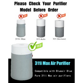 311i Max Replacement Filter Compatible with Blueair Blue Pure 311i Max Air Purifiers, H13 True HEPA and Activated Carbon Air Filter for Blue Pure 311i Max,Compare to part #F3MAX