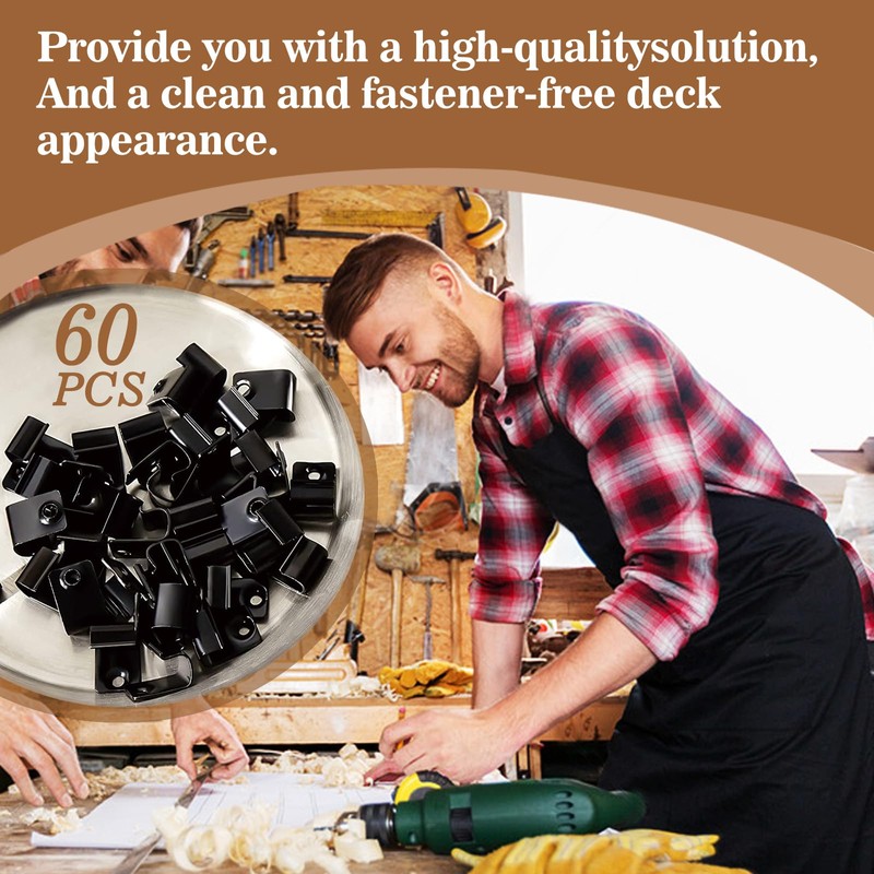60PCS Starter Clips Start Clips for Composite decking Start Clips