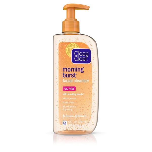 Clean & Clear Morning Burst Facial Cleanser with Bursting Beads, 8 Ounce