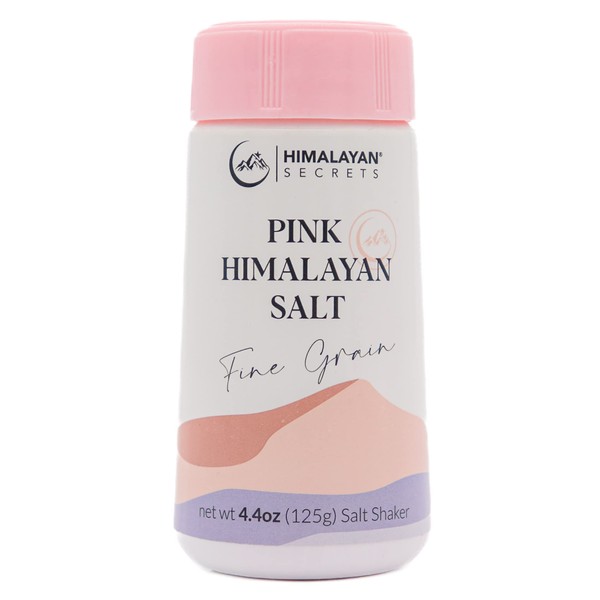Himalayan Secrets Gourmet sal rosa del Himalaya – Coctelera rellenable de grano fino – Sal 100% natural saludable empaquetada con minerales – Certificado Kosher