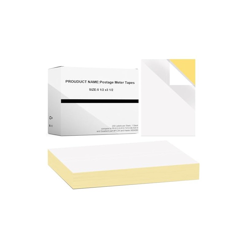 Box of 200 Double Postage Meter Tapes Compatible PB 612-9