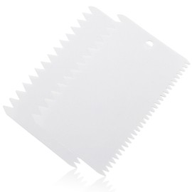 Bonsicoky 2 PCS Plastic Trowel Notched Glue Spreader - 0.4" + 0.2" Tooth Adhesive Spreader Notched Glue Spreader