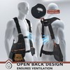 KUNN Leather Tool Vest for Men – Adjustable 37-Pocket Work