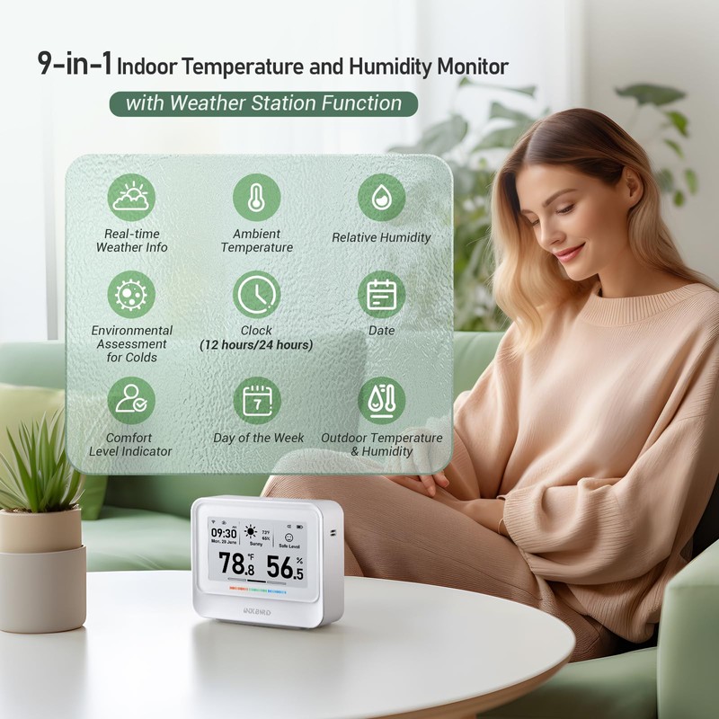 INKBIRD WiFi Thermometer Hygrometer, Temperature and Humidity Sensor with Weather