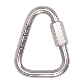 SHONAN Delta Quick Link Large Stainless Steel 4.1 Inch Triangle Chain Links Heavy Duty Triangle Carabiners Marine Grade, 1 Pack, 2517 Lbs Capacity