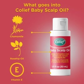 Colief Baby Scalp Oil | Soothing Moisturizing Oil for Babies Scalp and Skin | Preventative of Itchy, Flaky, Dry, Damaged Skin on Infants | With Rosehi