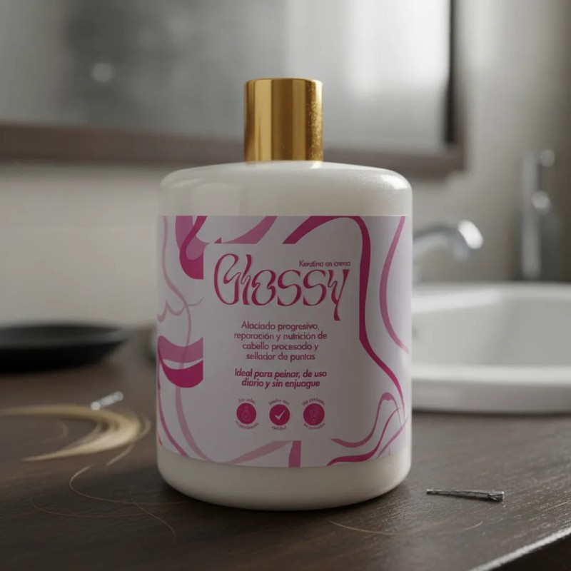 Tratamiento Reparador De Keratina Glossy Hair Care 500ml