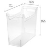Sterilite Narrow Shelf Bin with Handles, Plastic Storage Container for