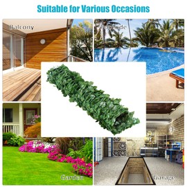 HAPPYGRILL Artificial Faux Ivy Leaves Hedges Privacy Fence Wall Screen for Indoor Outdoor Garden Patio Poolside Decoration