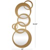 Deco 79 Wooden Geometric Room Wall Mirror Circles Entryway Mirror,