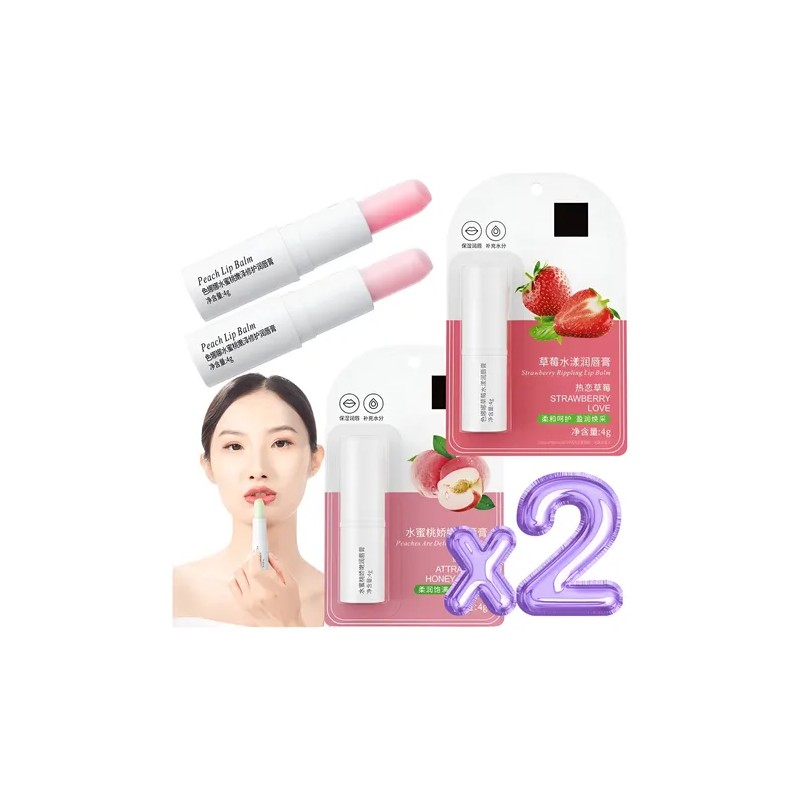 Bálsamo Labial Hidratante Aroma Natural Labios Resecos 2pz F