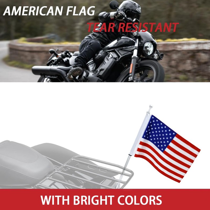 Motorcycle Flag 6x9 Motorcycle American Flag 6" x 9" Replacement