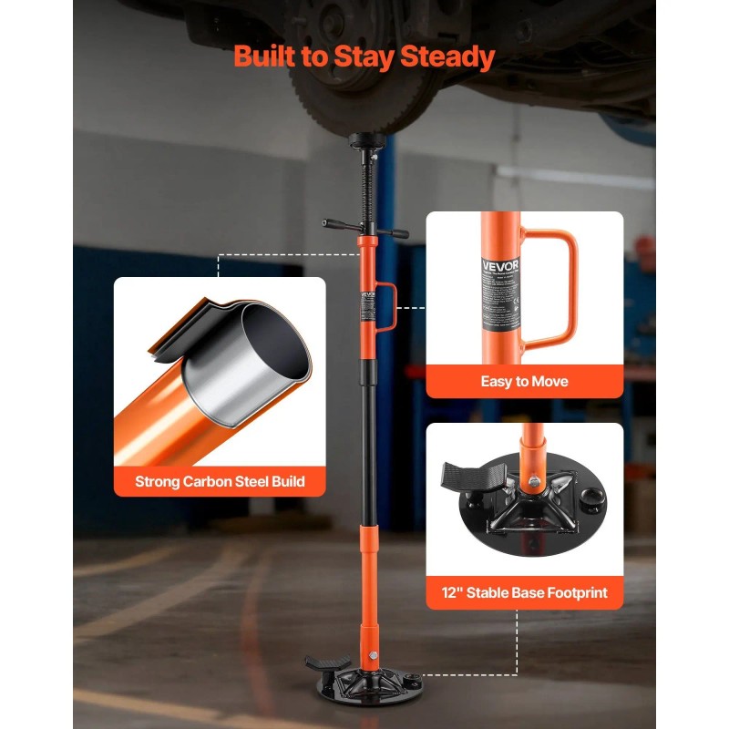 1 Ton (2204 Lbs) Capacity Adjustable Height Underhoist Support Stand