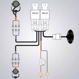 Burkey Par Faros De Lupa 30w*2  Luz Spot Doble Color Para Auto Moto