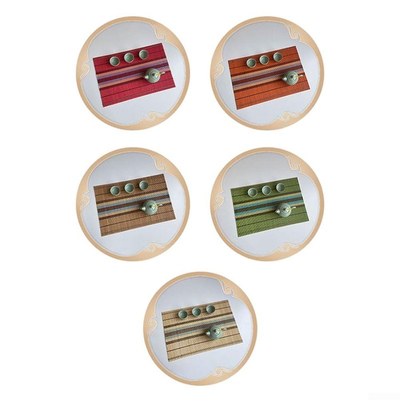 5 x Placemats Handmade Woven Washable Non-Slip Dining Table Mat