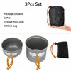 HomeCraft Camping Cookware Mess Kit Lightweight – Durable Space-Saving Construction