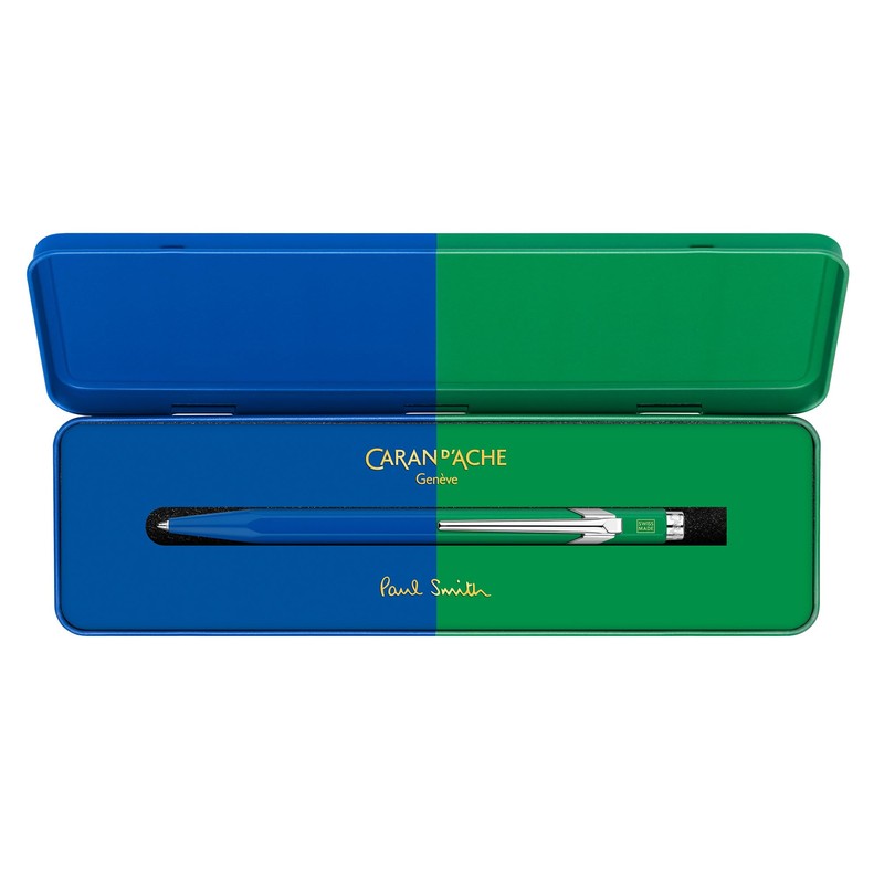 Caran d'Ache Paul Smith 849 Ballpoint Pen in Cobalt Blue/Emerald