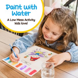 Paint With Water Coloring Book for Toddlers: Mess Free Kids Watercolor Painting Activity Kit - Arts and Crafts For Ages 3 4 5 6 Years Old - Unicorns and Magic - Travel Gift Toy, Kids Stocking Stuffers