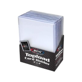 BCW 3x4 Topload Card Holder - Standard - 25ct | Rigid PVC Trading Card Protection for Baseball Cards, Football Cards, and Trading Cards Like Pokémon and MTG | Holds Cards Up to 20pts