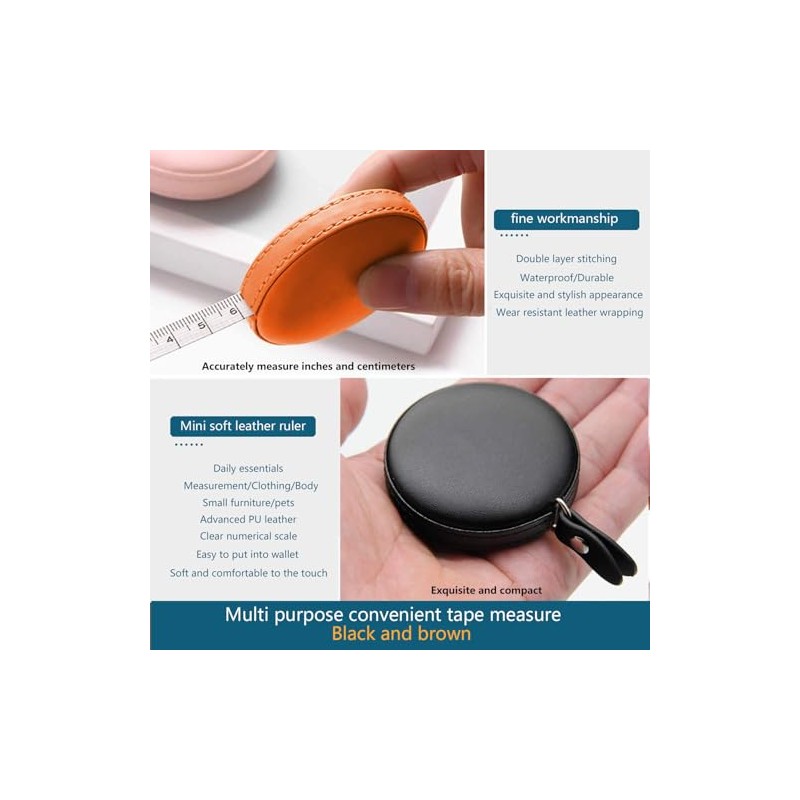 Cinta métrica corporal, paquete de 2 cintas métricas de piel,